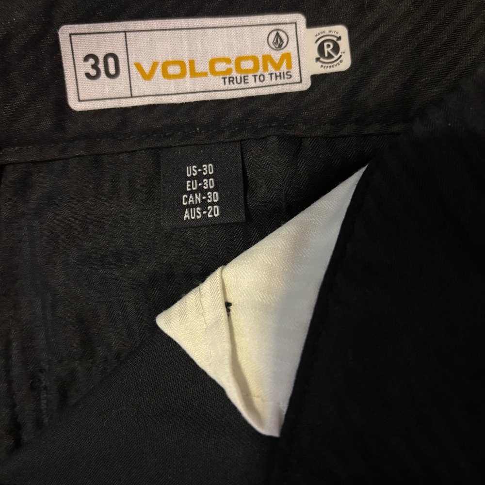 Volcom Black Frickin Chino Shorts Modern Fit True to This Deep Pockets Men’s 30 - Picture 12 of 16